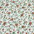 Mini Floral Rosas Vermelhas em fundo creme