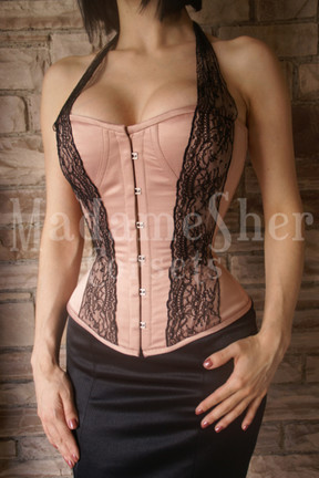 Corset Vitoriano 1890: Alças em Renda