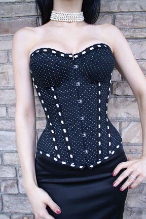 Corset Meia Taça: Petit Pois (Poá) 