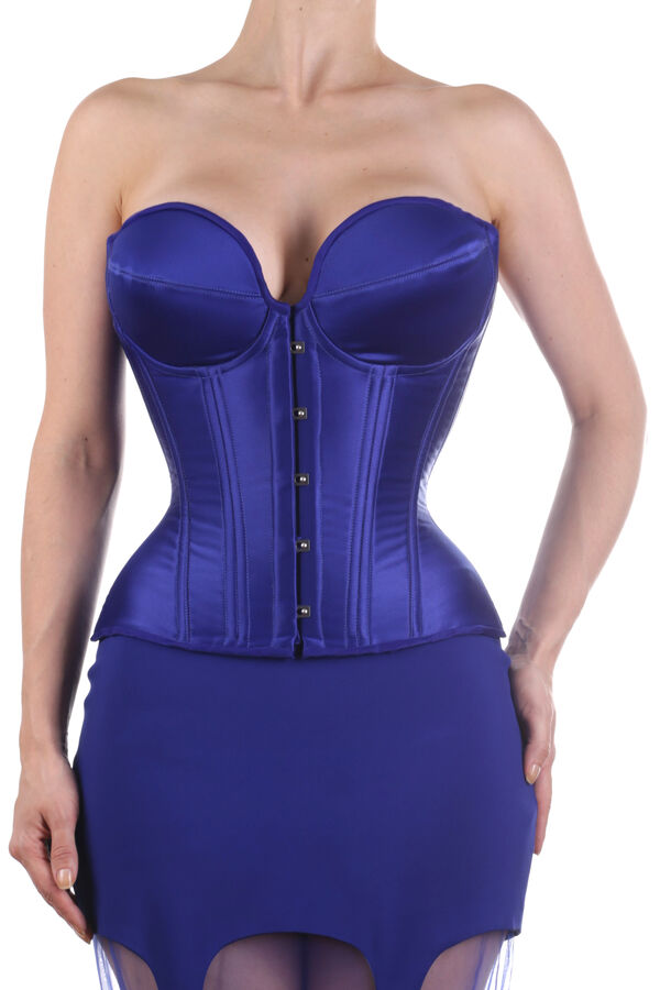 Corset Meia Taça: Azul Klein