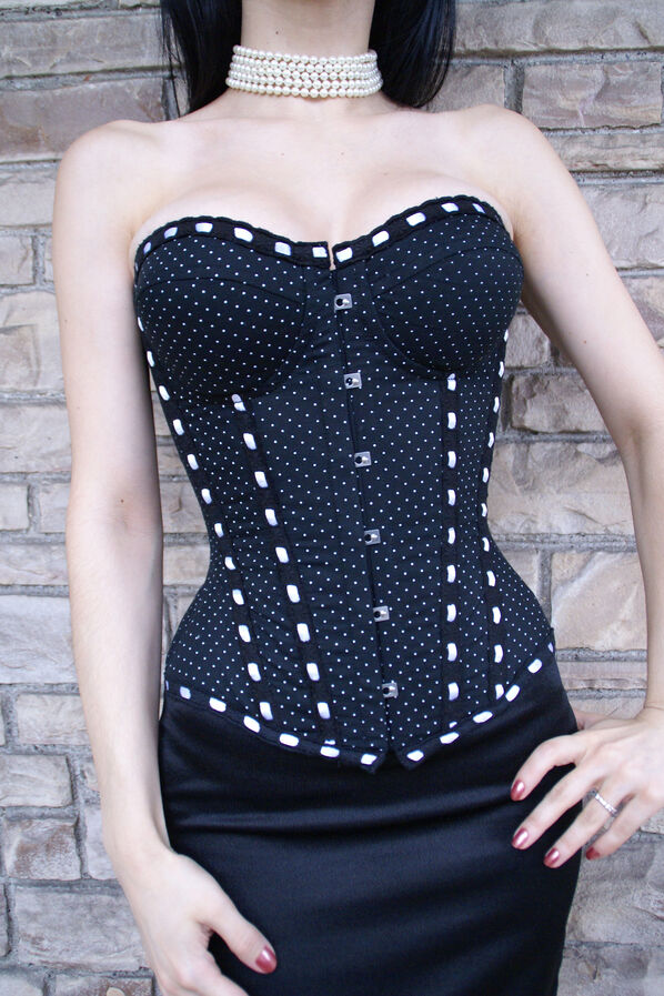 Corset Meia Taça: Petit Pois (Poá) 