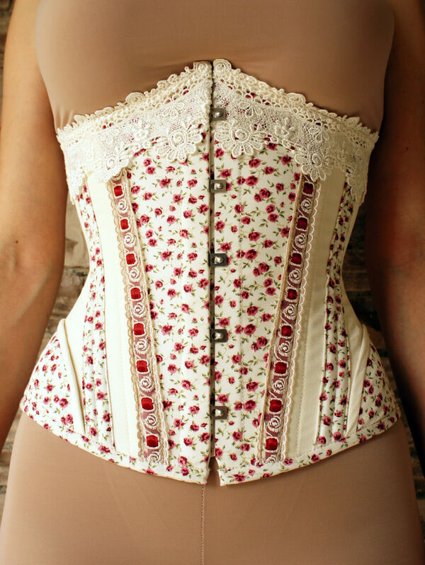 Corset Underbust Painéis Verticais: Estampado 