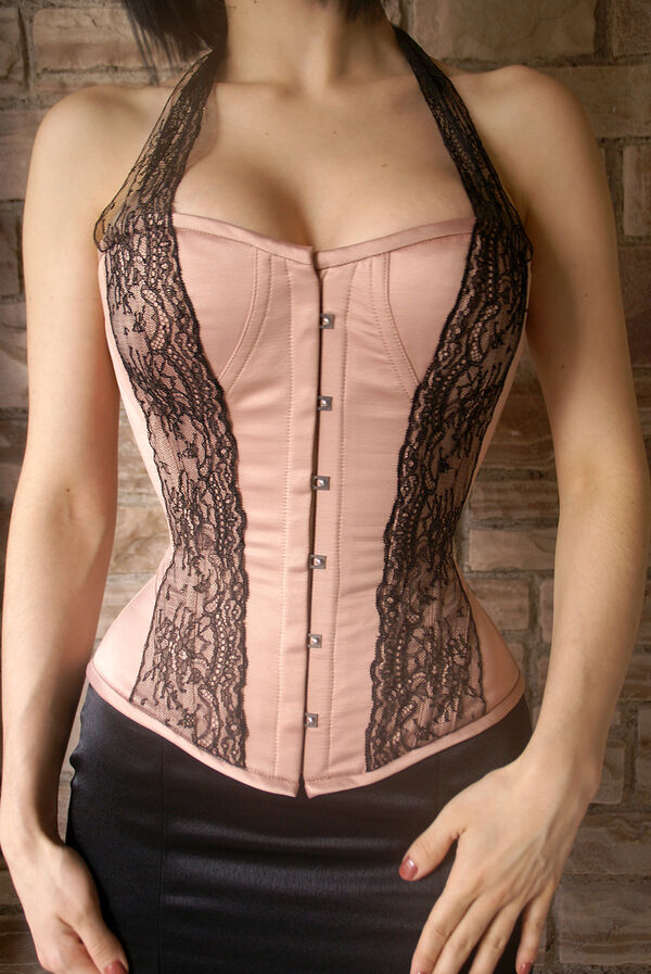 Corset Vitoriano 1890: Alças em Renda