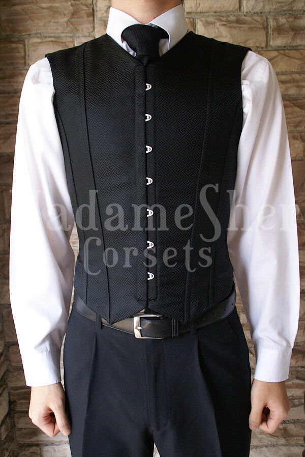 Corset Colete Masculino: Brocado 